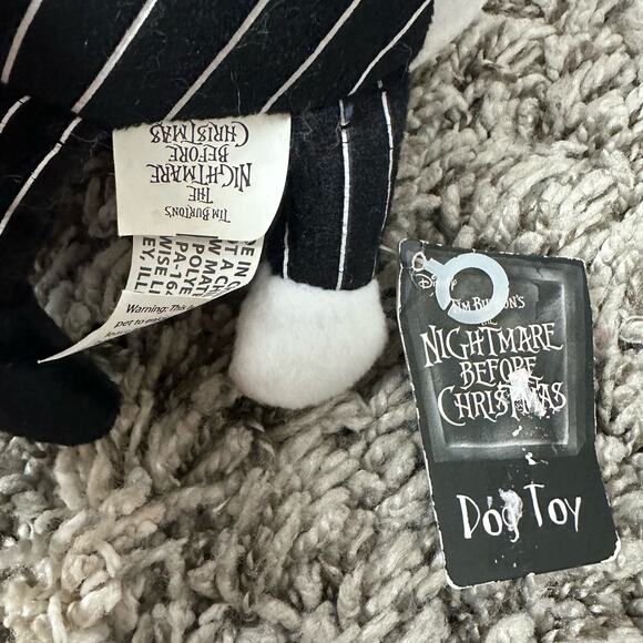 Nightmare Before Christmas Disney Plush Dog Toy Jack Skellington Squeaker - Picture 4 of 6